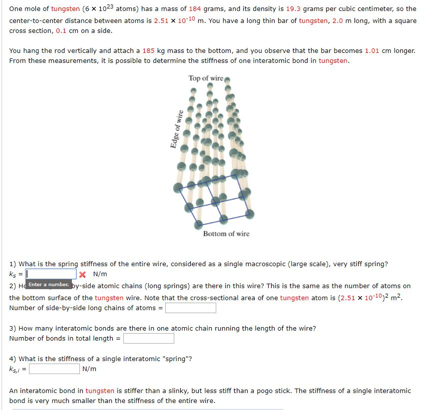 How many atoms are in 0055 mol of tungsten