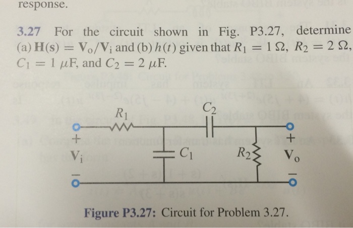 Solved For The Circuit Shown In Fig P3 27 Determine A Chegg Com