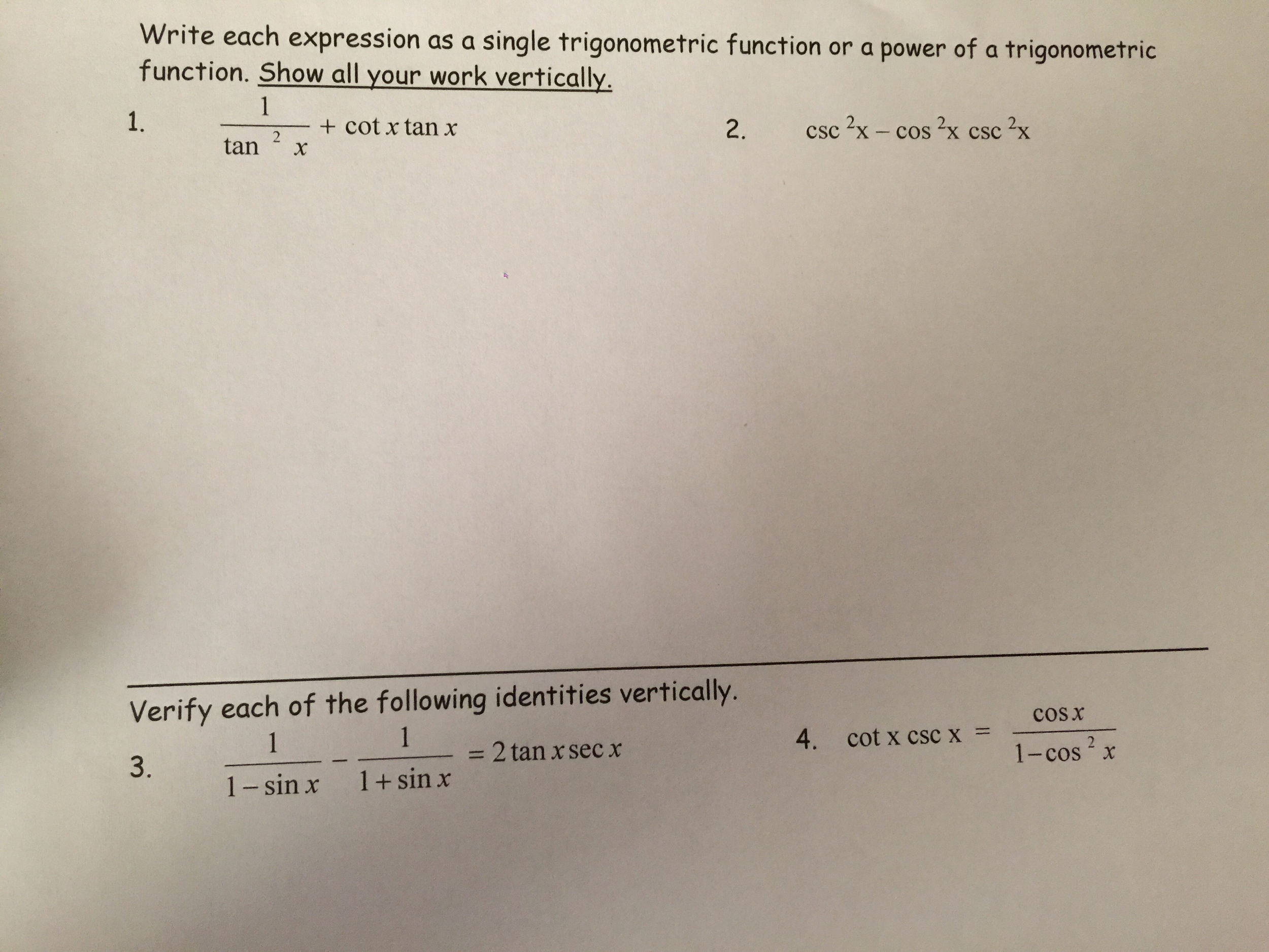 Write Each Expression As A Single Trigonometric Chegg Com