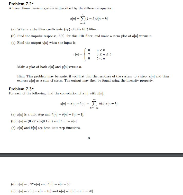 Solved A Linear Time Invariant System Is Described By The Chegg Com