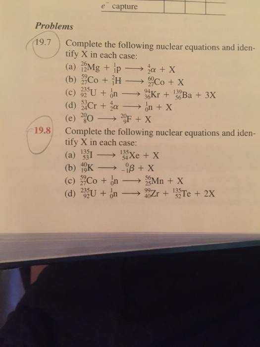 Solved Complete The Following Nuclear Equations And Ident Chegg Com