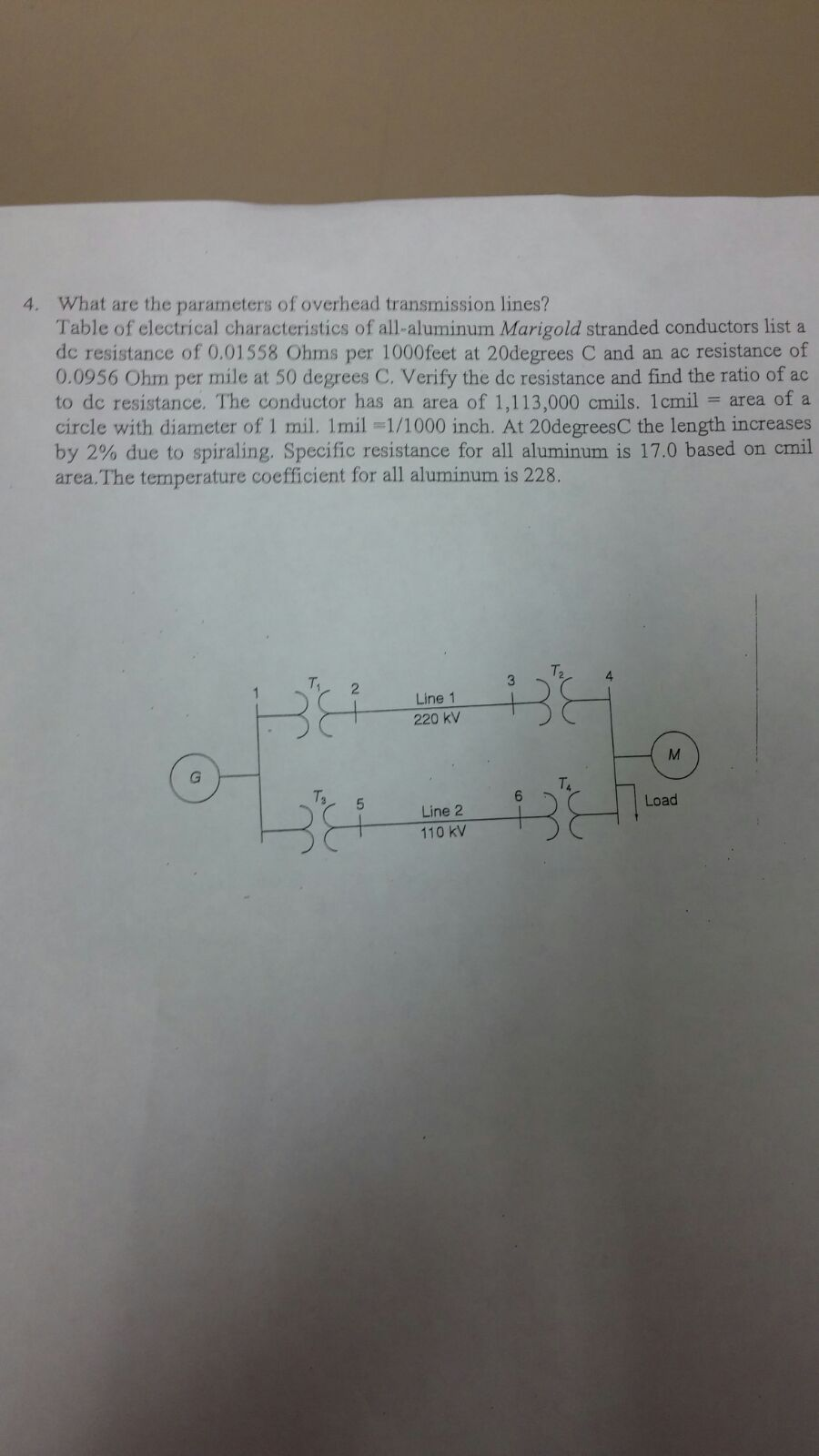 Determine the ohms-per-mil-foot of an aluminum conductor located