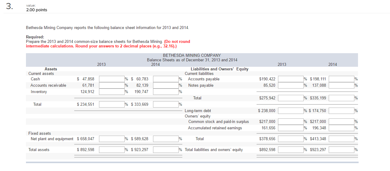 finance archive september 12 2016 chegg com bethesda mining company reports the following balance sheet information for 2013 and 2014