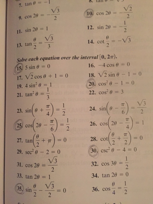 Solved Cos 2 Theta Square Root 3 2 Cos 2 Theta Squ Chegg Com