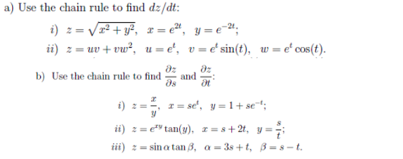 Use The Chain Rule To Find Dz Dt Z Squareroot X 2 Chegg Com