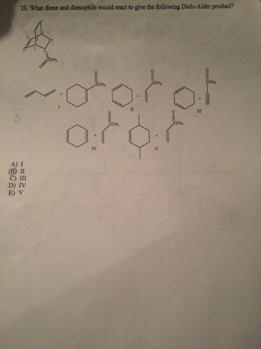 Solved What Diene And Dienophile Would React To Give The