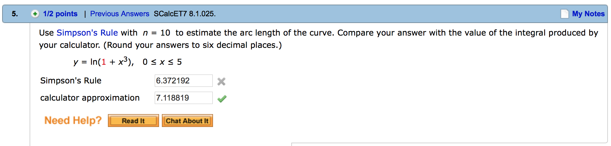 Solved Please Help With First Part Use Simpson S Rule W Chegg Com