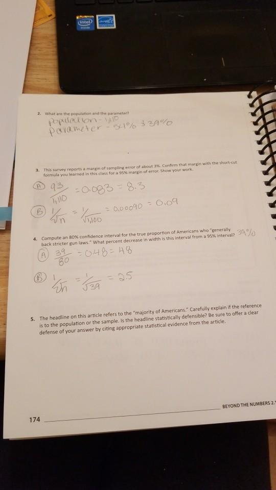 2. And T The ... 3. What The Population Are Parameter?