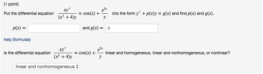 Solved Put The Differential Equation Xy X 3 4 Y Co Chegg Com