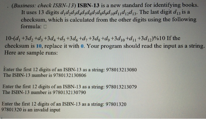 (Business: check ISBN-13) ISBN-13 is a new standard | Chegg.com