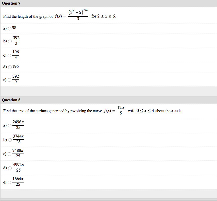 Find The Length Of The Graph Of F X X 2 Chegg Com