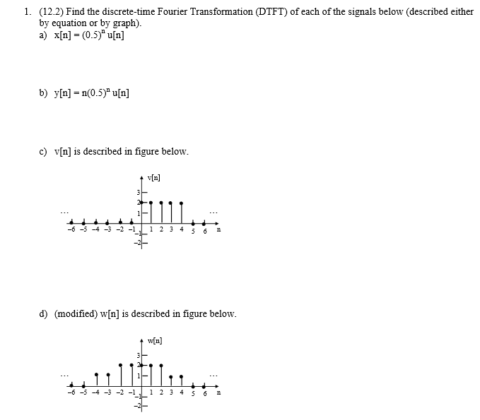 Solved Find The Discrete Time Fourier Transformation Dtf Chegg Com