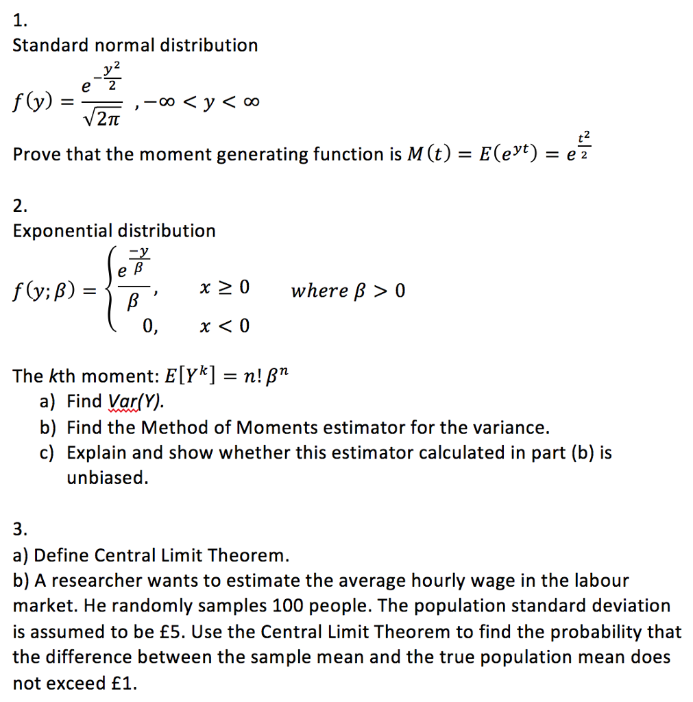 Solved Standard Normal Distribution F Y E Y 2 2 Squa Chegg Com