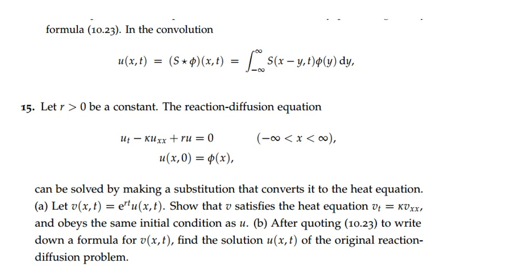 Formula 10 23 In The Convolution U X Chegg Com