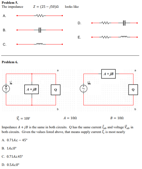 Solved Problem 5 The Impedance Z 25 J50 Looks Like Chegg Com