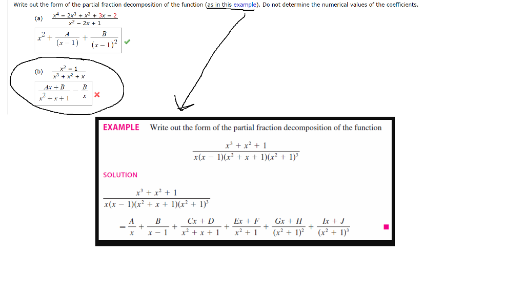 Solved Write Out The Form Of The Partial Fraction Decompo Chegg Com