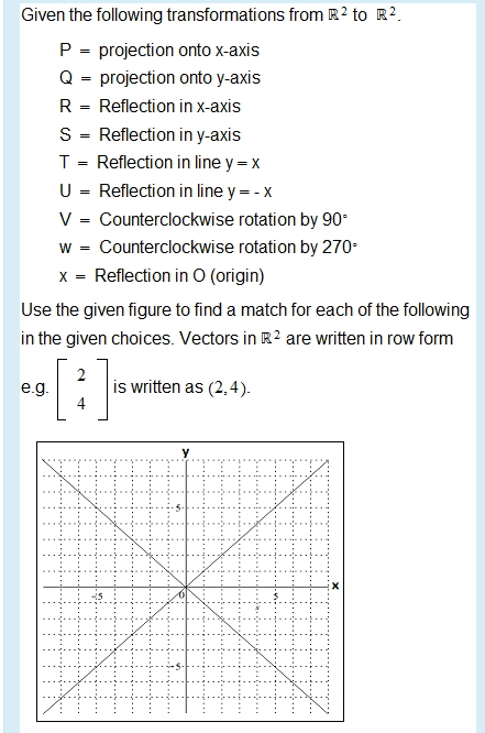 Solved Given The Following Transformations From R2 To R2 Chegg Com