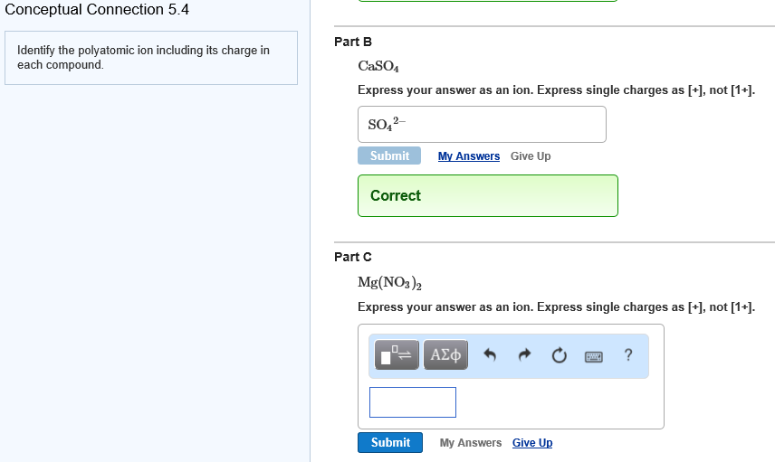 Solved Identify The Polyatomic Ion Including Its Charge In Chegg Com