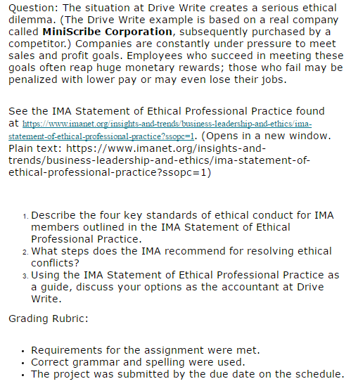 ima statement of ethical practice Following the article on cma exam part 1, here is the same explanation for cma exam part 2 in terms of syllabus and pass rate there have been changes since january 2015, but it is not significant when compared to part 1 cma exam part 2 topic areas. ima statement of ethical practice Following the article on cma exam part 1, here is the same explanation for cma exam part 2 in terms of syllabus and pass rate there have been changes since january 2015, but it is not significant when compared to part 1 cma exam part 2 topic areas.