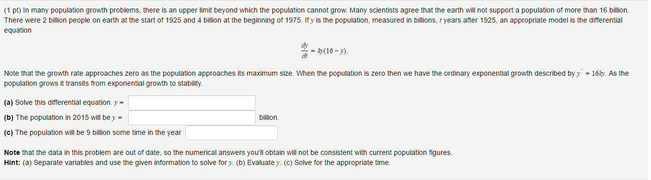 how to solve population growth problems
