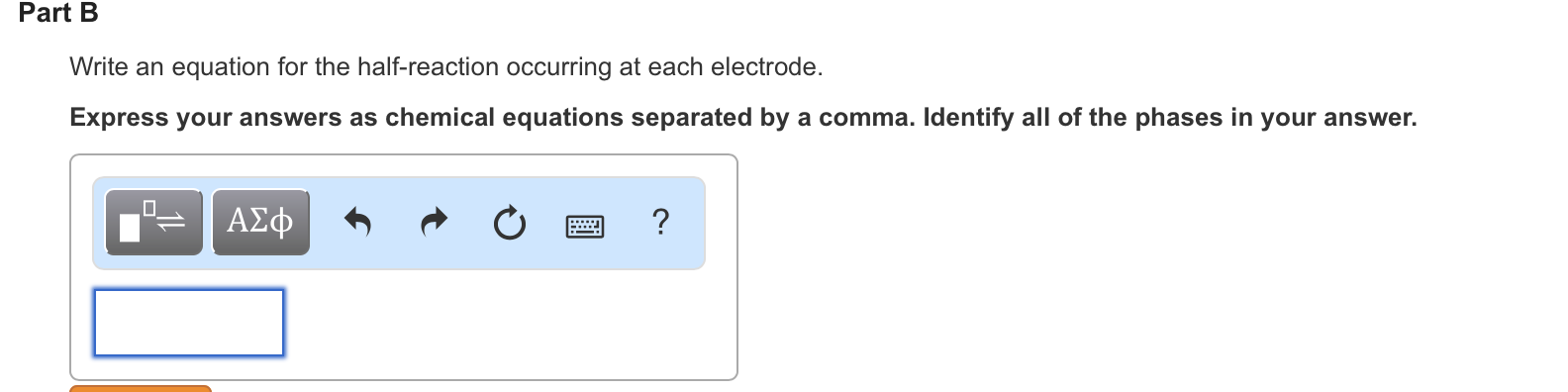 How to write a half equation image