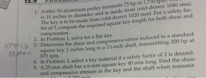 Solved: I Just Need #3 Using CD1040 = 80,000 Psi The Answe... | Chegg.com