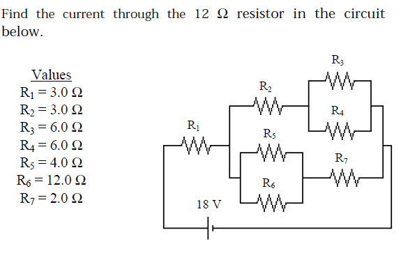 Solved: Find The Current Through The 12 Ohm Resistor In Th... | Chegg.com