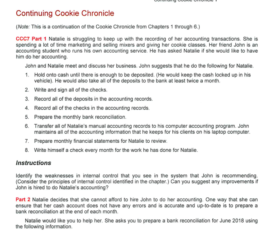 Continuing Cookie Chronicle Note This Is A Chegg 