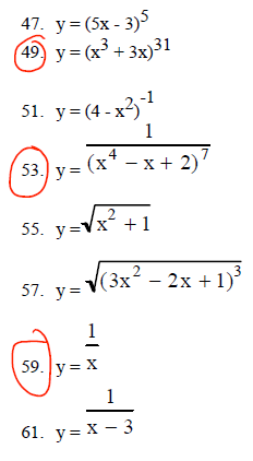 Solved Y 5x 3 5 Y X 3 3x 31 Y 4 X 2 1 Y Chegg Com