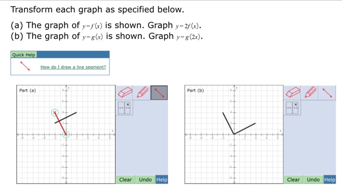 Solved Transform Each Graph As Specified Below A The G Chegg Com