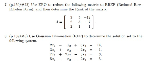 Solved 7, (p.150/22) Use ERC) To Reduce The Following Ma...