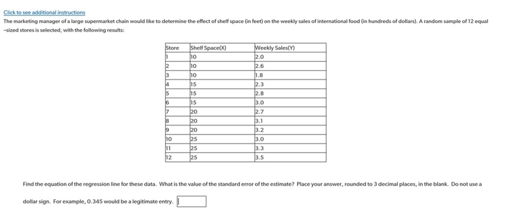 solved see additional instr the marketing manager of a la question see additional instr the marketing manager of a large supermarket chain would like to determine t
