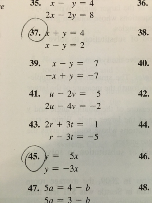 Solved X Y 4 2x 2y 8 X Y 4 X Y 2 X Y Chegg Com