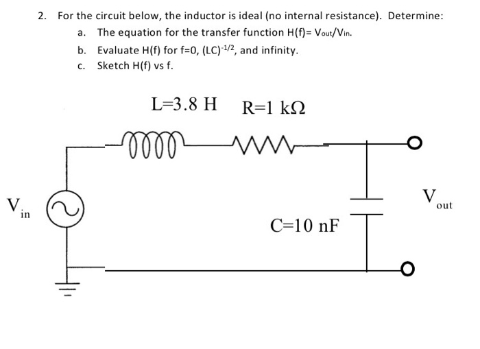 Solved For The Circuit Below The Inductor Is Ideal No I Chegg Com