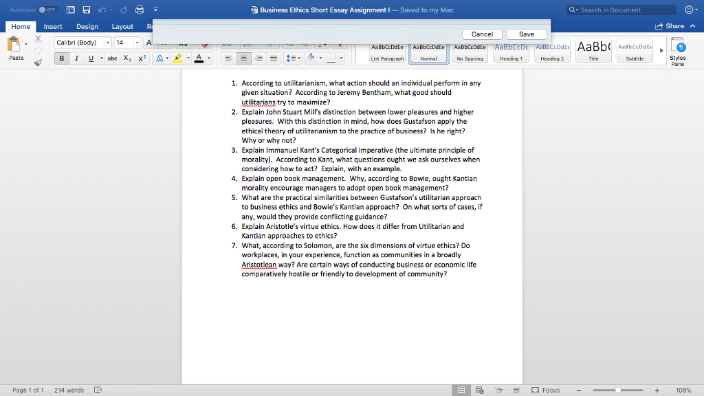 Democracy Essay An Example Essay also Factory Farming Essay Solved Business Ethics Short Essay Assignment Lsaved To Conflict Essays