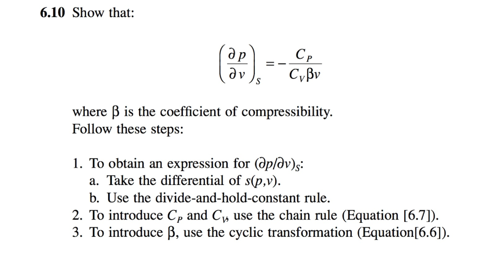 Solved 6 10 Show That Where B Is The Coefficient Of Comp Chegg Com