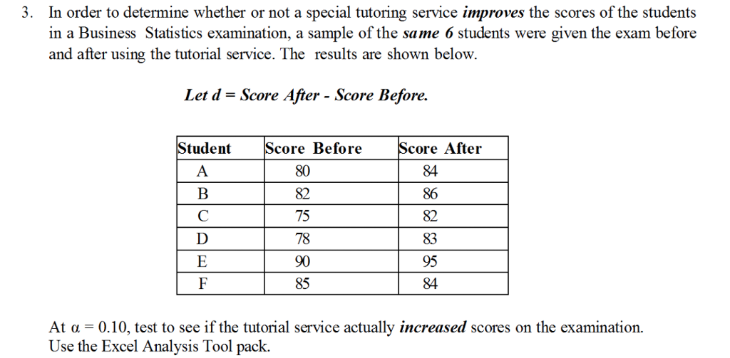 solved in order to determine whether or not a special tut excel tutoring services