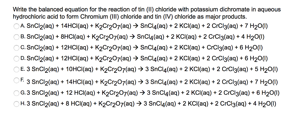 Solved Write The Balanced Equation For The Reaction Of Ti Chegg Com