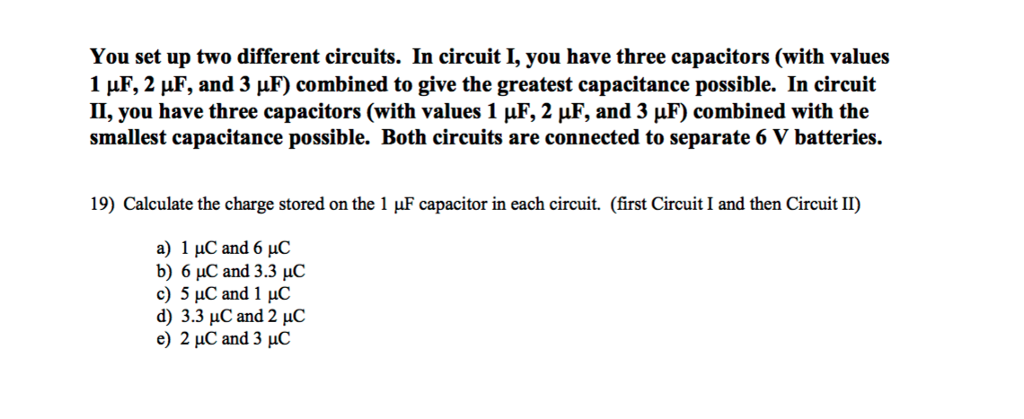 Solved You Set Up Two Different Circuits In Circuit I Y Chegg Com