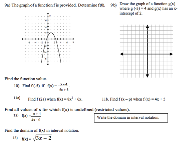 The graph of a function f is provided. Determine f