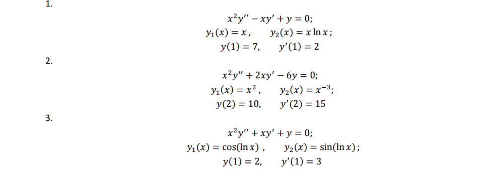 Solved Solve The Homogeneous Linear 2nd Order De X 2y Chegg Com