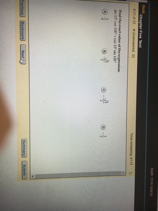 Solved Find The Exact Value Of The Expression. Sin 15 Deg