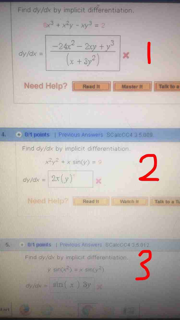 Find Dy Dx By Implicit Differentiation 8x 3 X 2y Chegg Com