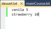 Question & Answer: Using visual studio C++ programming, develop a menu program which reads in data from 4 different input files appetizers, main courses, des..... 2