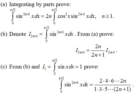 Solved Integrating By Parts Prove Integral 0 Pi 2 Sin 2n Chegg Com