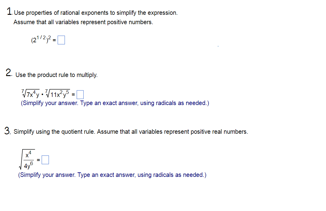 Solved Use Properties Of Rational Exponents To Simplify T Chegg Com
