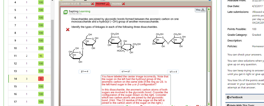 which disaccharide has a free anomeric carbon