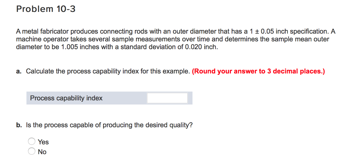 Problem 10 3 A Metal Fabricator Produces Connecting Chegg 