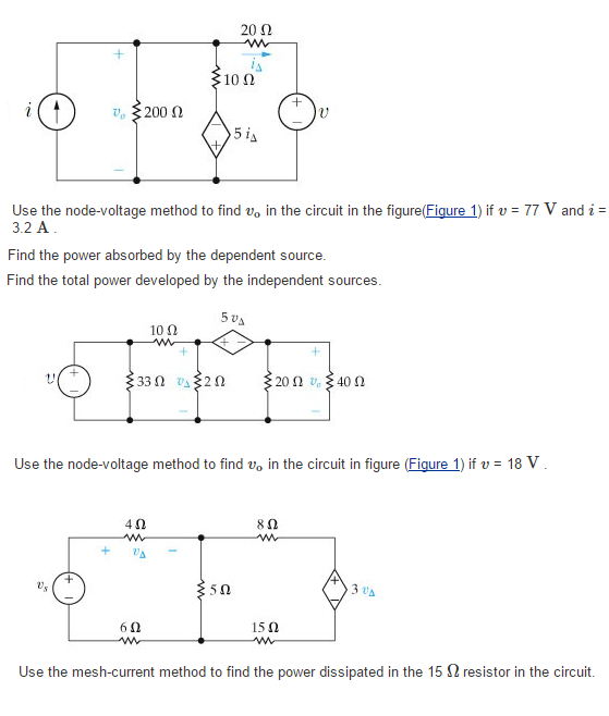 20 10 N 200 5 Is Use The Node Voltage Method To Find V