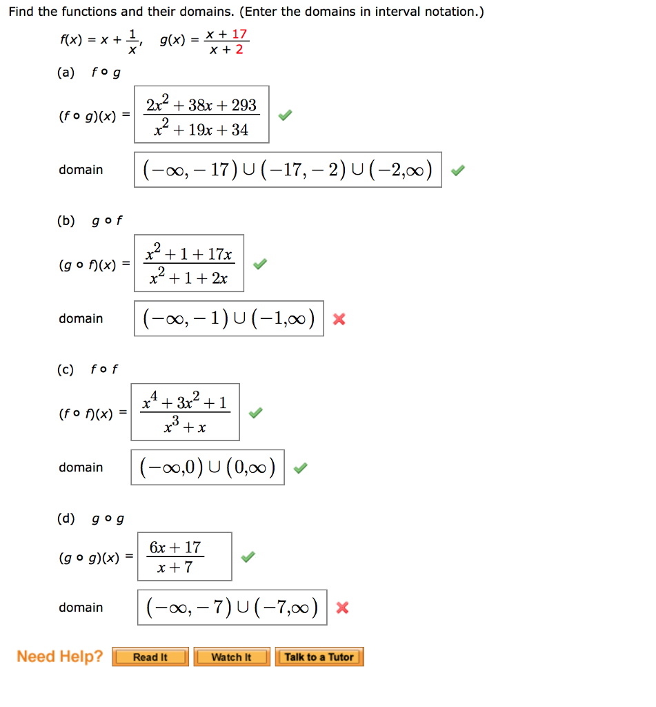 Find The Functions And Their Domains Enter The Chegg Com